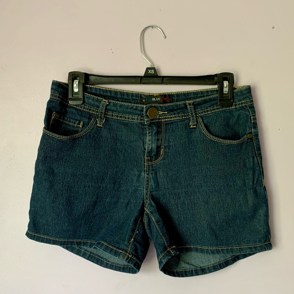 High waisted jean shorts